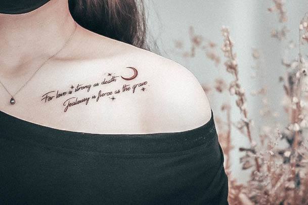 Wondrous Ladies Quote Tattoos