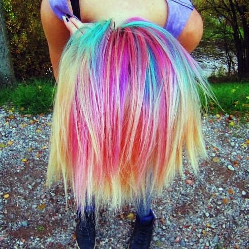 Wondrous Ladies Rainbow Hairstyless