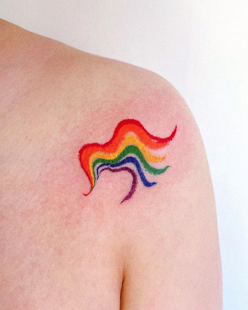Wondrous Ladies Rainbow Tattoos