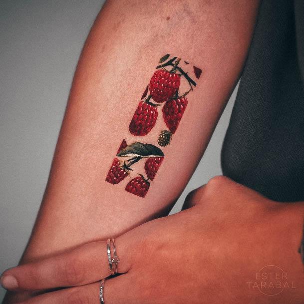 Wondrous Ladies Raspberry Tattoos