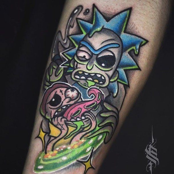 Wondrous Ladies Rick And Morty Tattoos