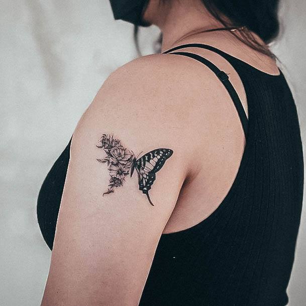 Wondrous Ladies Small Butterfly Tattoos