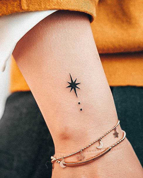 Wondrous Ladies Star Tattoos