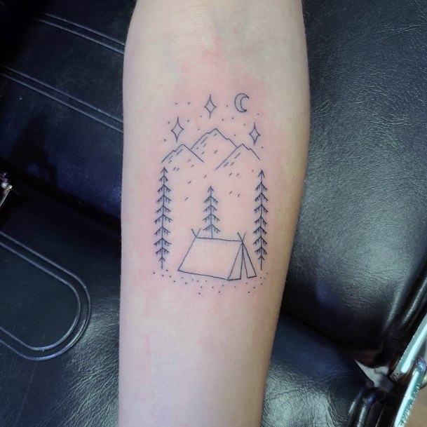 Wondrous Ladies Tent Tattoos