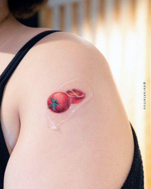 Wondrous Ladies Tomato Tattoos