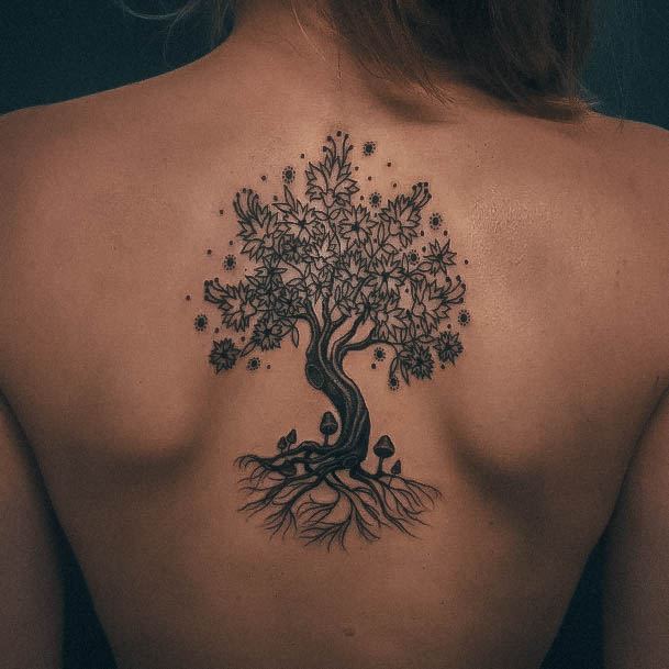 Wondrous Ladies Tree Of Life Tattoos