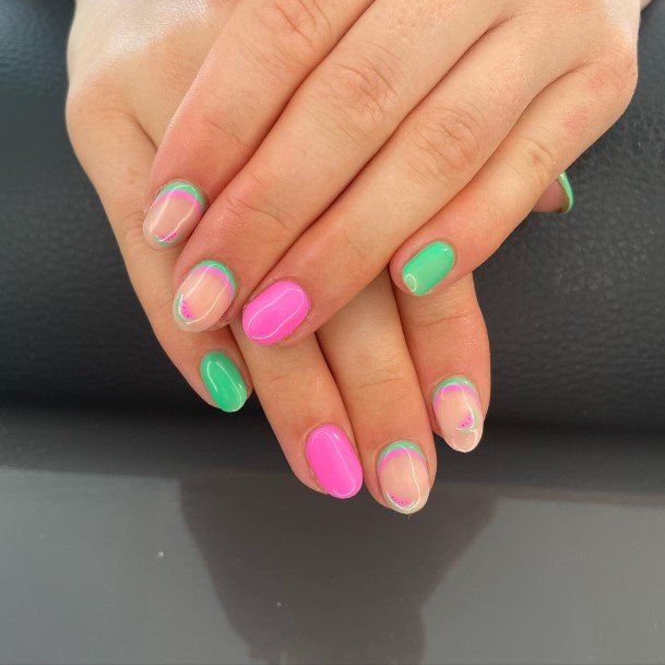 Wondrous Ladies Watermelon Nails