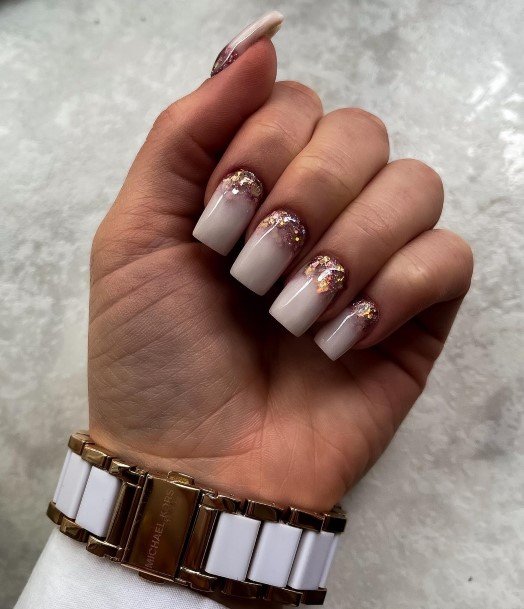 Wondrous Ladies White Square Nails