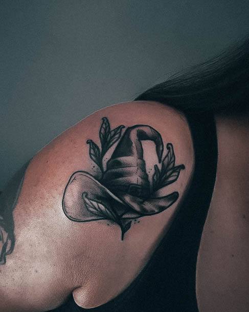 Wondrous Ladies Witch Hat Tattoos