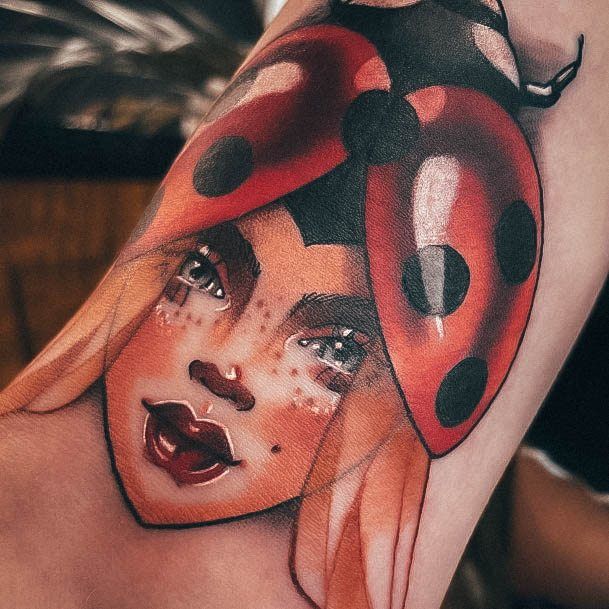 Wondrous Ladybug Tattoo For Woman