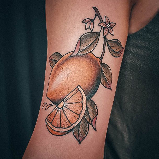 Wondrous Lemon Tattoo For Woman