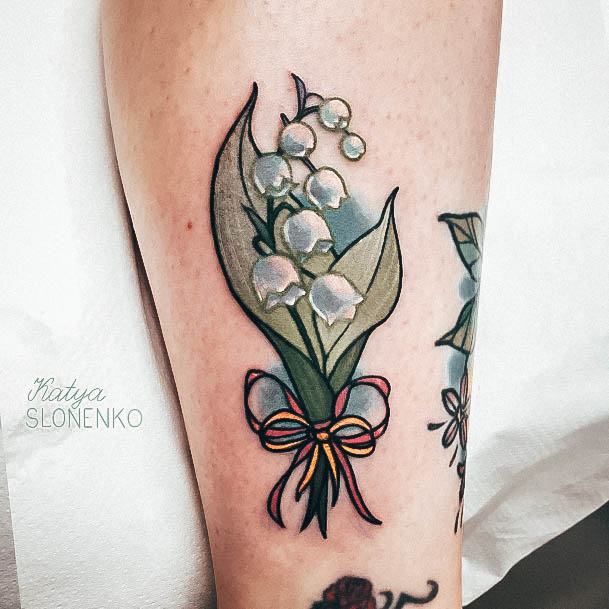 Wondrous Lily Of The Valley Tattoo For Woman