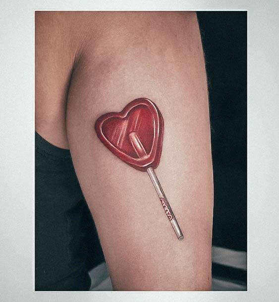 Wondrous Lollipop Tattoo For Woman