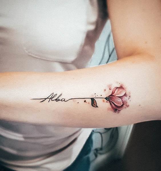 Wondrous Name Tattoo For Woman