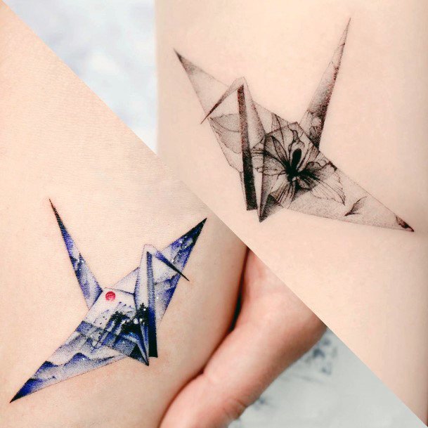 Wondrous Origami Tattoo For Woman