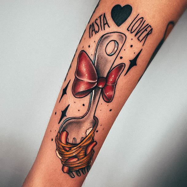 Wondrous Pasta Tattoo For Woman