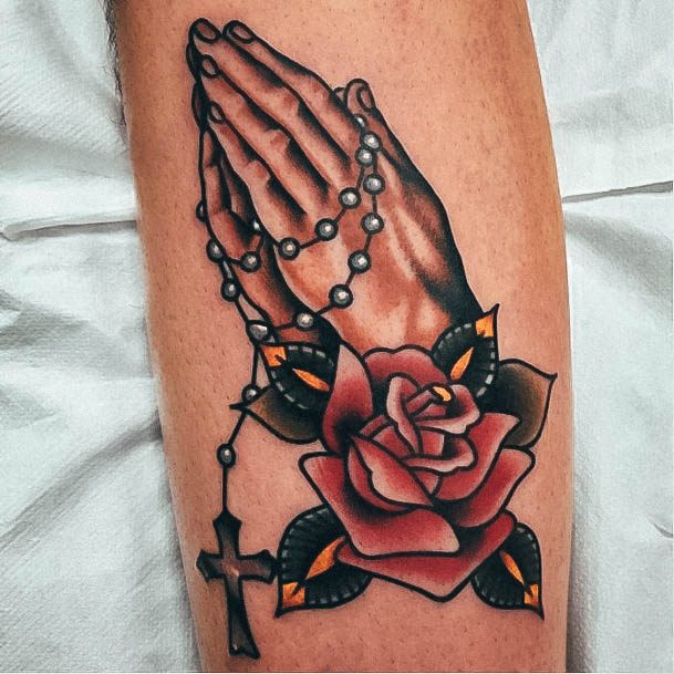 Wondrous Praying Hands Tattoo For Woman