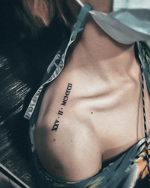 Wondrous Roman Numeral Tattoo For Woman