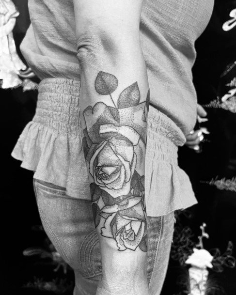 Wondrous Rose Forearm Tattoo For Woman