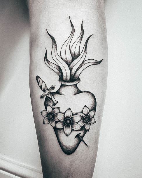 Wondrous Sacred Heart Tattoo For Woman