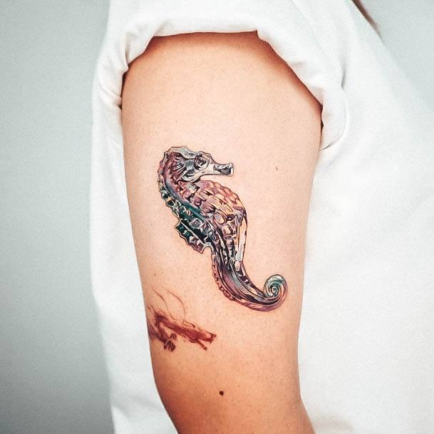 Wondrous Seahorse Tattoo For Woman