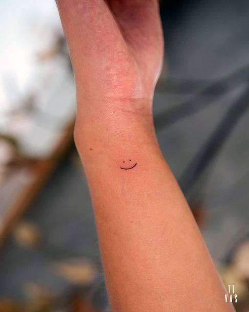 Wondrous Smiley Face Tattoo For Woman