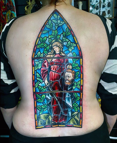 Wondrous Stained Glass Tattoo For Woman