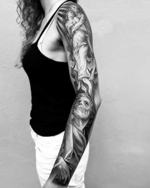 Wondrous Statue Tattoo For Woman