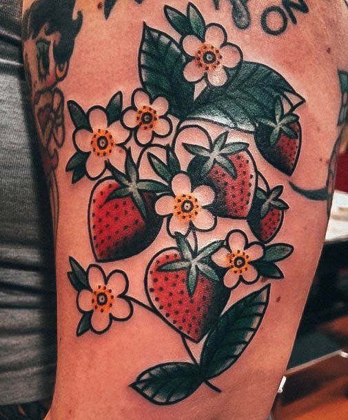 Wondrous Strawberry Tattoo For Woman