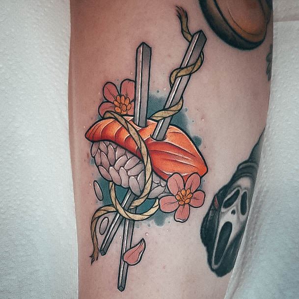 Wondrous Sushi Tattoo For Woman