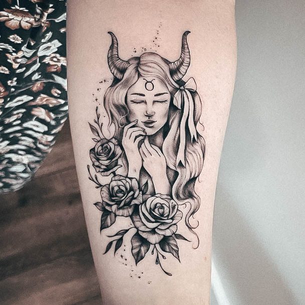 Wondrous Taurus Tattoo For Woman