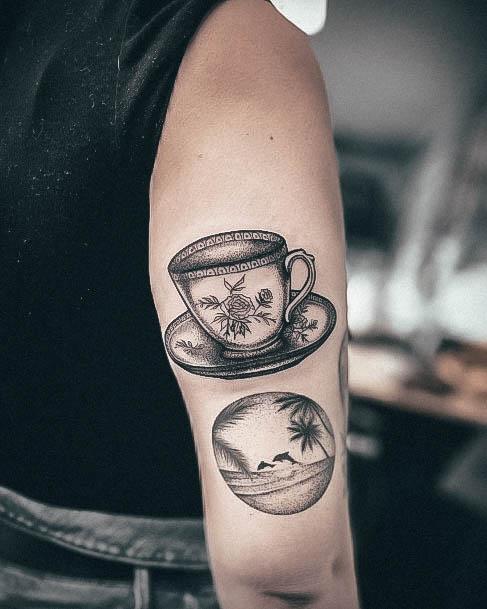 Wondrous Tea Cup Tattoo For Woman