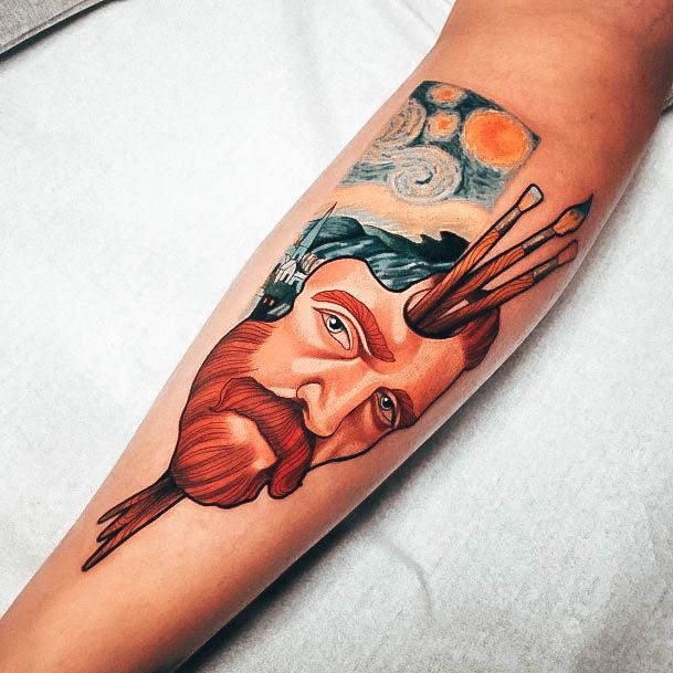 Wondrous Van Gogh Tattoo For Woman