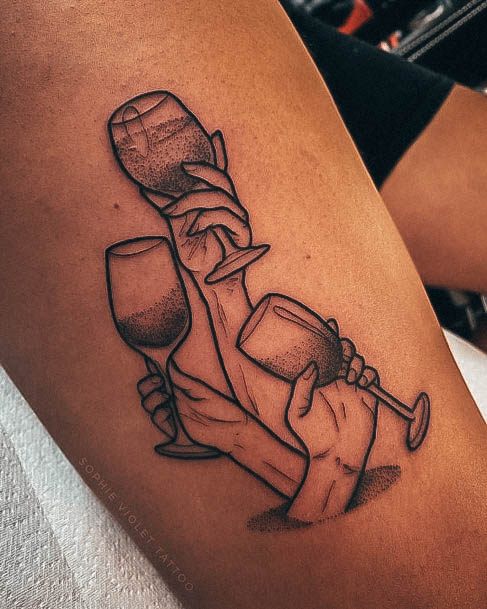 Wondrous Wine Tattoo For Woman