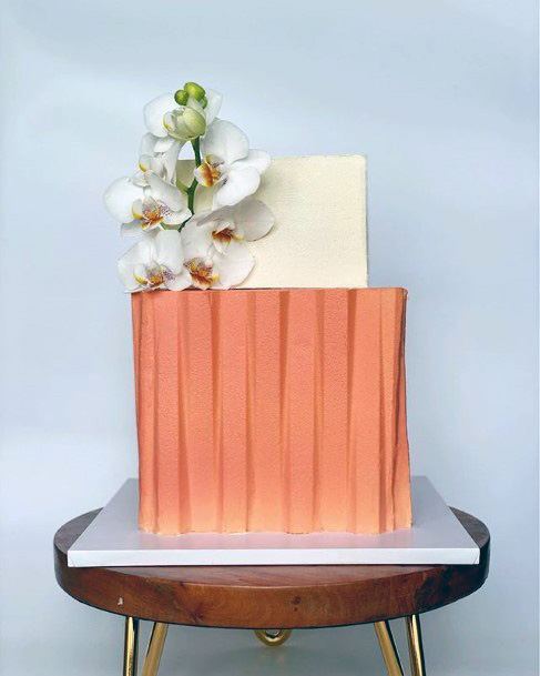 Wooden Based Fall Wedding Cake Women