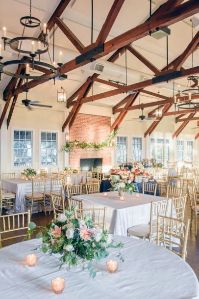 Wooden Beams Wedding Hall Decorations