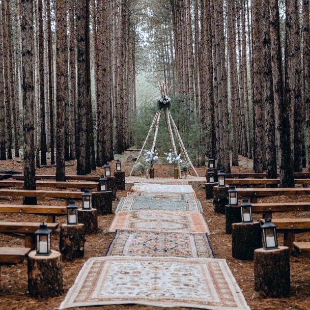 Woody Forest Wedding Ceremony Decorations