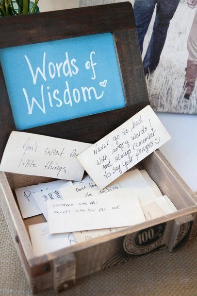 Words Of Wisdom Wedding Guest Book Ideas