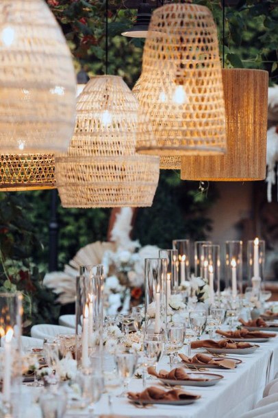 Woven Hanging Lantern Wedding Decor