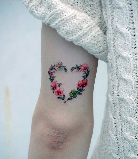 Wreath Tattoo For Ladies