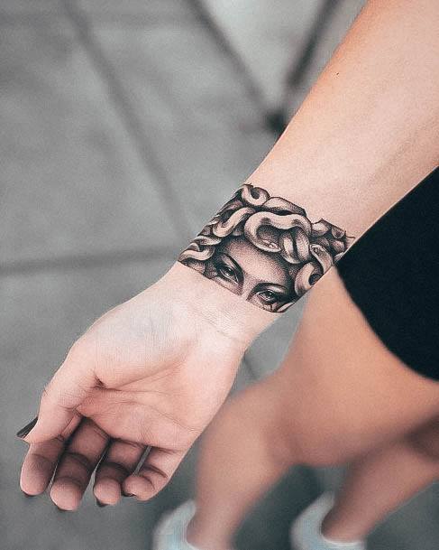 Wrist Medusa Tattoo Design Inspiration For Women