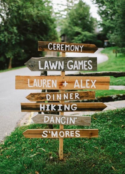 Yard Sign Backyard Wedding Ideas