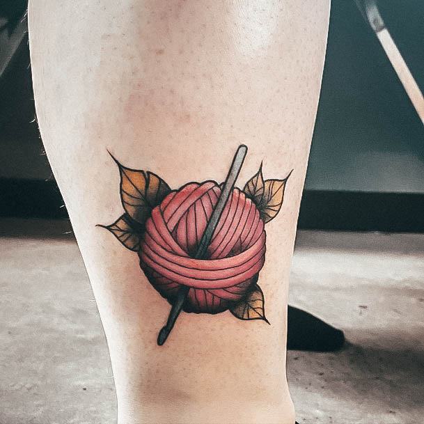 knitting tattoo flash