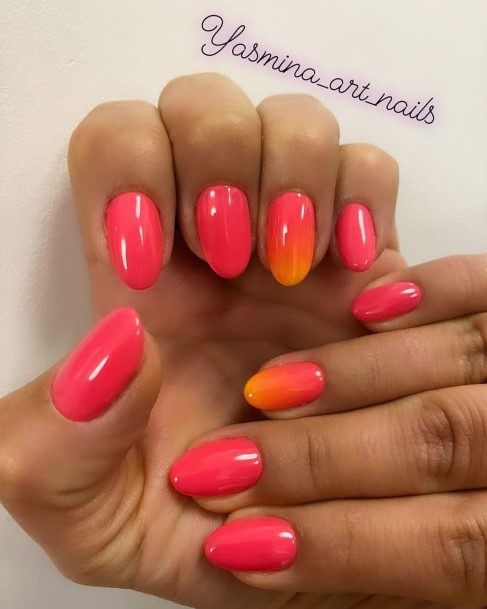 Yellow And Pinkic Womens Yellow And Pink Nail Designs