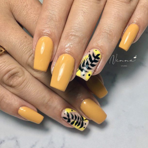 Yellow Dress Girls Nail Ideas