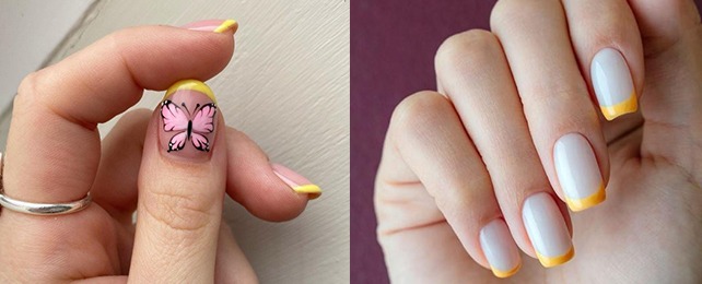 Top 100 Best Yellow French Tip Nails For Women – Fingernail Design Ideas