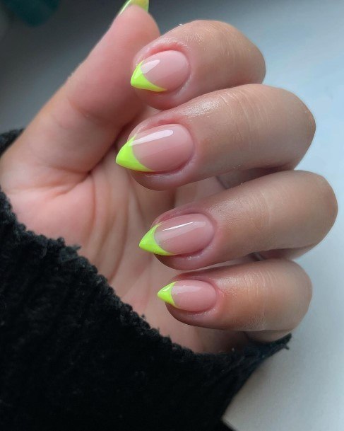 Yellow French Tipic Womens Yellow French Tip Nail Designs