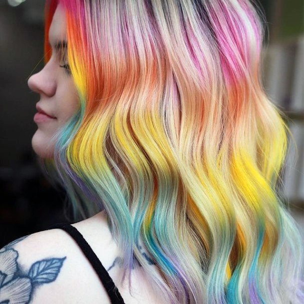 Yellow Ombre Hairstyles Feminine Ideas