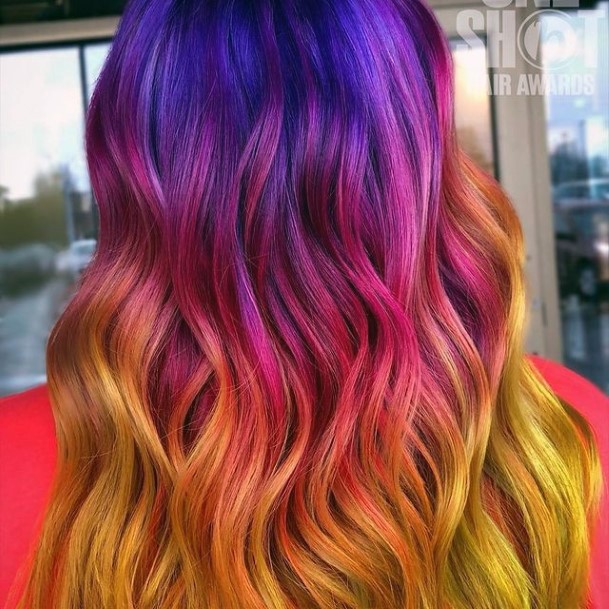 Yellow Ombre Hairstyless For Girls