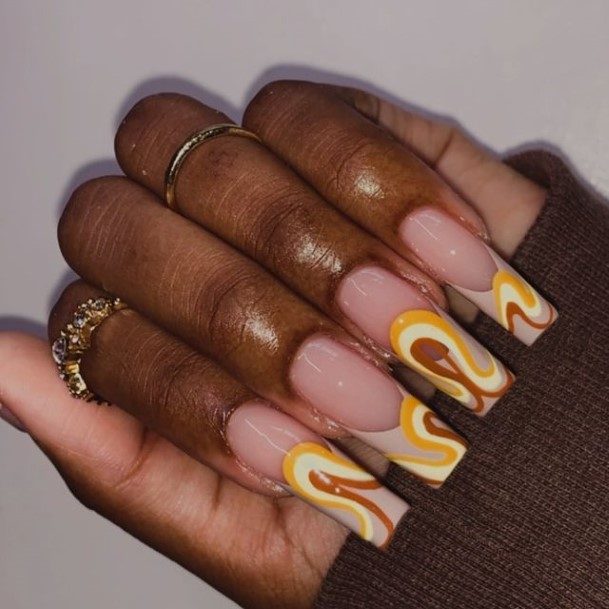 Yellow Square Female Nail Designs